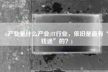 it产业是什么产业(IT行业，依旧是最有“钱途”的？)