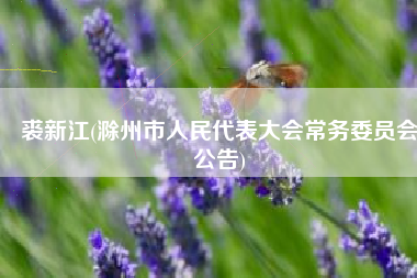 裘新江(滁州市人民代表大会常务委员会公告)