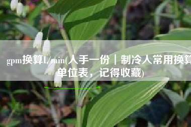 gpm换算L/min(人手一份┃制冷人常用换算单位表，记得收藏)