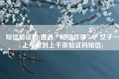短信验证码(遭遇“短信炸弹”？女子一上午收到上千条验证码短信)