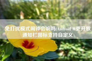 免打扰模式闹钟会响吗(Android M更开放 通知栏图标支持自定义)