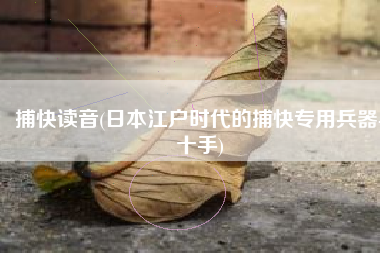 捕快读音(日本江户时代的捕快专用兵器-十手)