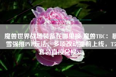 魔兽世界战场装备在哪里换(魔兽TBC：暴雪强推PVP玩法，多项改动提前上线，T5套装直接兑换S2)