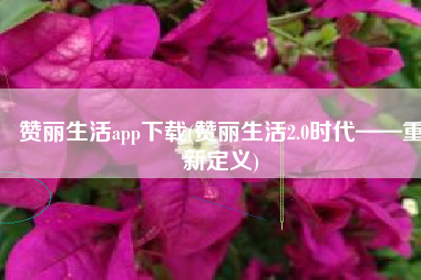 赞丽生活app下载(赞丽生活2.0时代——重新定义)