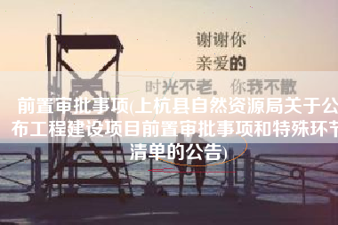 前置审批事项(上杭县自然资源局关于公布工程建设项目前置审批事项和特殊环节清单的公告)