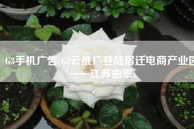 G3手机广告(G3云推广登陆宿迁电商产业园——江苏曲率)