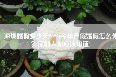 深圳婚假多少天2022(今年产假婚假怎么休？深圳人你应该知道)
