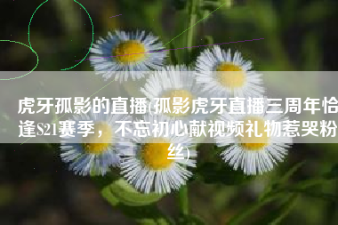 虎牙孤影的直播(孤影虎牙直播三周年恰逢S21赛季，不忘初心献视频礼物惹哭粉丝)