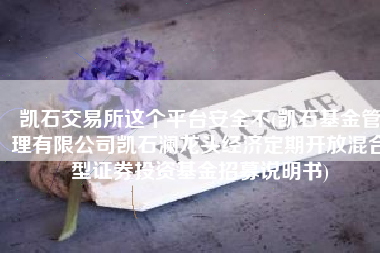 凯石交易所这个平台安全不(凯石基金管理有限公司凯石澜龙头经济定期开放混合型证券投资基金招募说明书)