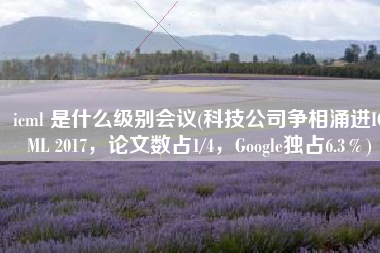 icml 是什么级别会议(科技公司争相涌进ICML 2017，论文数占1/4，Google独占6.3％)