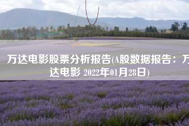万达电影股票分析报告(A股数据报告：万达电影 2022年01月28日)