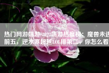 热门网游端游(2022端游热度榜：魔兽未进前五，逆水寒超越LOL排第二，你怎么看)