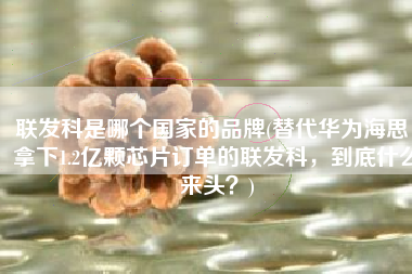 联发科是哪个国家的品牌(替代华为海思，拿下1.2亿颗芯片订单的联发科，到底什么来头？)