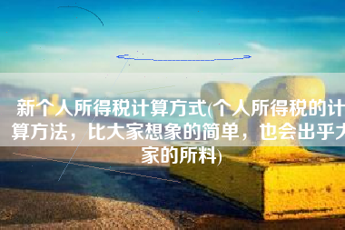新个人所得税计算方式(个人所得税的计算方法，比大家想象的简单，也会出乎大家的所料)