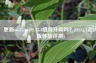 更新ios15.4(iOS 15.4值得升级吗？iOS15.4正式版体验评测)