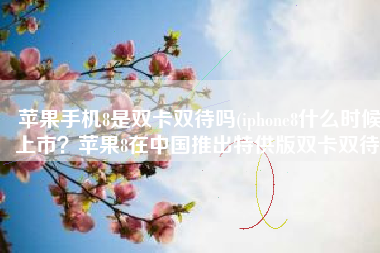 苹果手机8是双卡双待吗(iphone8什么时候上市？苹果8在中国推出特供版双卡双待)