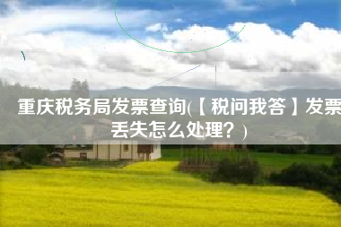 重庆税务局发票查询(【税问我答】发票丢失怎么处理？)