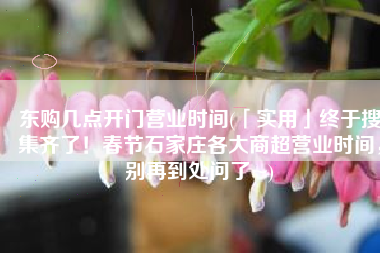 东购几点开门营业时间(「实用」终于搜集齐了！春节石家庄各大商超营业时间，别再到处问了~)