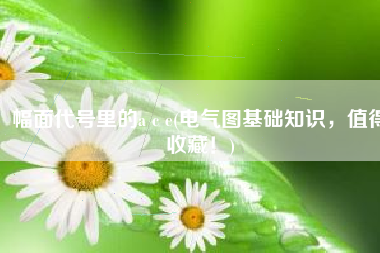 幅面代号里的a c e(电气图基础知识，值得收藏！)