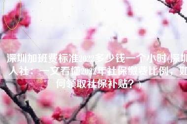 深圳加班费标准2022多少钱一个小时(深圳人社：一文看懂2022年社保缴费比例，如何领取社保补贴？)