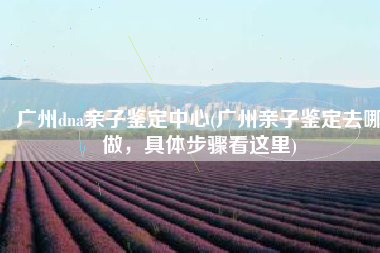广州dna亲子鉴定中心(广州亲子鉴定去哪做，具体步骤看这里)