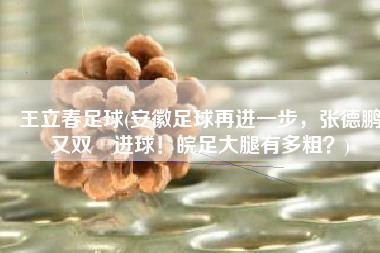 王立春足球(安徽足球再进一步，张德鹏又双叒进球！皖足大腿有多粗？)