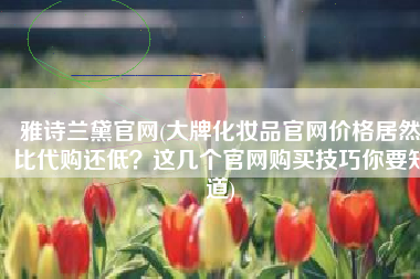 雅诗兰黛官网(大牌化妆品官网价格居然比代购还低？这几个官网购买技巧你要知道)