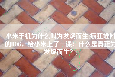 小米手机为什么叫为发烧而生(疯狂堆料的ROG，给小米上了一课：什么是真正为发烧而生？)