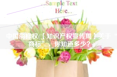 中国商标权(【知识产权宣传周】关于“商标”，你知道多少？)