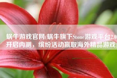 蜗牛游戏官网(蜗牛旗下Stone游戏平台2.0开启内测，缤纷活动赢取海外精品游戏)