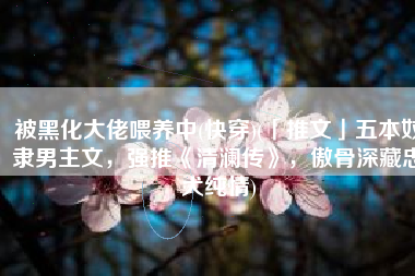 被黑化大佬喂养中(快穿)(「推文」五本奴隶男主文，强推《清澜传》，傲骨深藏忠犬纯情)