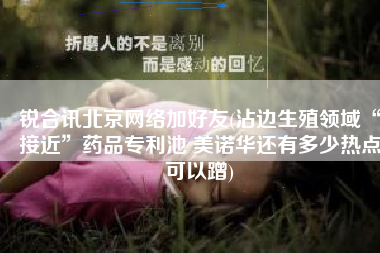 锐合讯北京网络加好友(沾边生殖领域“接近”药品专利池 美诺华还有多少热点可以蹭)