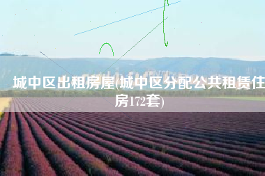 城中区出租房屋(城中区分配公共租赁住房172套)