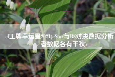 cf王牌幸运星2021(eStar与BS对决数据分析 二者数据各有千秋)