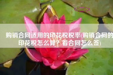 购销合同适用的印花税税率(购销合同的印花税怎么算？看合同怎么签)