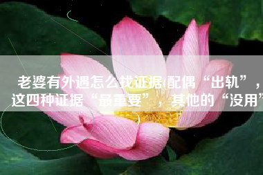 老婆有外遇怎么找证据(配偶“出轨”，这四种证据“最重要”，其他的“没用”)