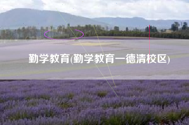 勤学教育(勤学教育一德清校区)