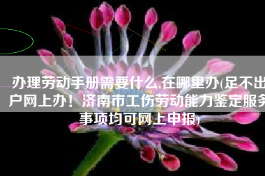 办理劳动手册需要什么,在哪里办(足不出户网上办！济南市工伤劳动能力鉴定服务事项均可网上申报)