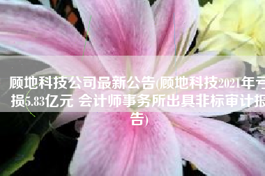 顾地科技公司最新公告(顾地科技2021年亏损5.83亿元 会计师事务所出具非标审计报告)