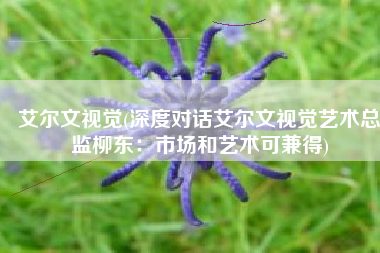 艾尔文视觉(深度对话艾尔文视觉艺术总监柳东：市场和艺术可兼得)