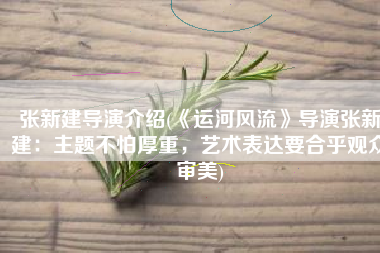 张新建导演介绍(《运河风流》导演张新建：主题不怕厚重，艺术表达要合乎观众审美)