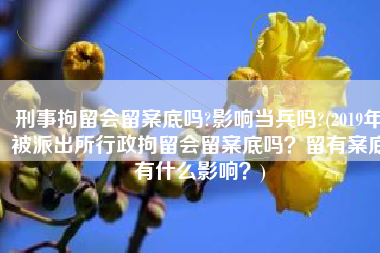 刑事拘留会留案底吗?影响当兵吗?(2019年被派出所行政拘留会留案底吗？留有案底有什么影响？)