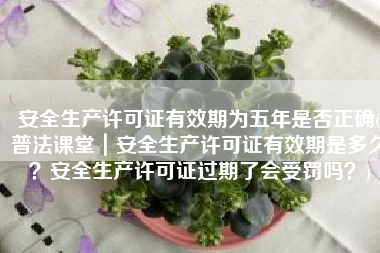 安全生产许可证有效期为五年是否正确(普法课堂｜安全生产许可证有效期是多久？安全生产许可证过期了会受罚吗？)
