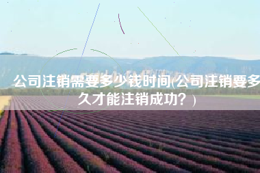 公司注销需要多少钱时间(公司注销要多久才能注销成功？)