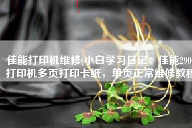 佳能打印机维修(小白学习日记：佳能2900打印机多页打印卡纸，单页正常维修教程)