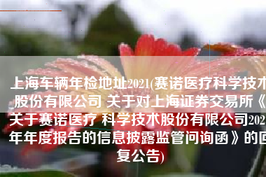 上海车辆年检地址2021(赛诺医疗科学技术股份有限公司 关于对上海证券交易所《关于赛诺医疗 科学技术股份有限公司2021年年度报告的信息披露监管问询函》的回复公告)