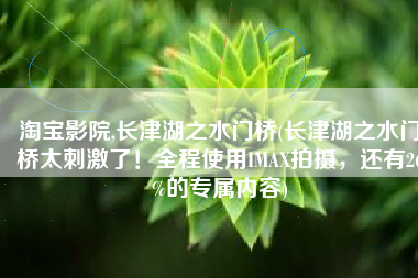 淘宝影院,长津湖之水门桥(长津湖之水门桥太刺激了！全程使用IMAX拍摄，还有26%的专属内容)