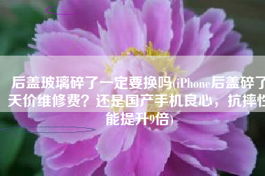 后盖玻璃碎了一定要换吗(iPhone后盖碎了天价维修费？还是国产手机良心，抗摔性能提升9倍)