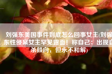 刘强东美国事件到底怎么回事女主(刘强东性侵案女主罕见露面！称自己：出现自杀倾向，但永不和解)