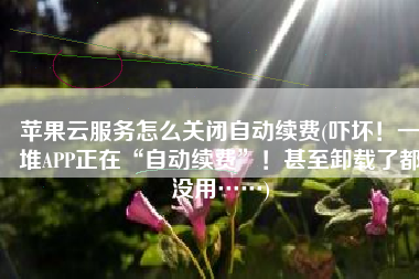 苹果云服务怎么关闭自动续费(吓坏！一堆APP正在“自动续费”！甚至卸载了都没用……)